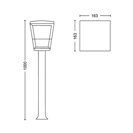 Zahradní lucerna Philips HUE Econic Post 17442/30/P7 100cm