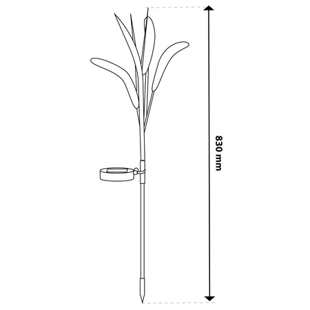 LED solární zahradní lampa poháněná venkovní dekorativní trávou 3000K IP44