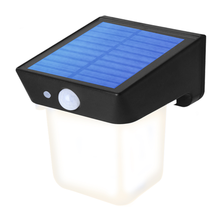 LED solární zahradní lampa Fasádní nástěnná lampa 4000K IP54 Senzor pohybu a soumraku 