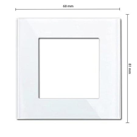 Jednoduchý bílý SKLENĚNÝ rámeček pro zásuvku