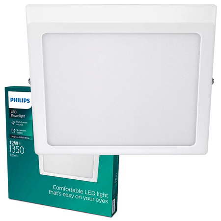 Plafond LED panelové stropní svítidlo MAGNEOS 12W 4000K 21cm bílé stropní svítidlo čtvercové PHILIPS