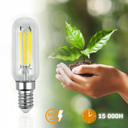 Žárovka LED lednička E14, T25 4W = 40W 440lm 4000K Neutralní bílá Filament LUMILED