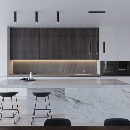 LAGOS 3L Závěsné stropní svítidlo 3xGU10 Minimalistické černé SOLLUX