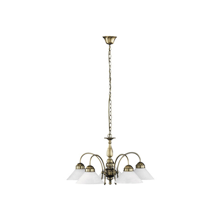 Závěsné stropní svítidlo Lustr 5x E27 hnědý Classic Marian 2705 Rabalux