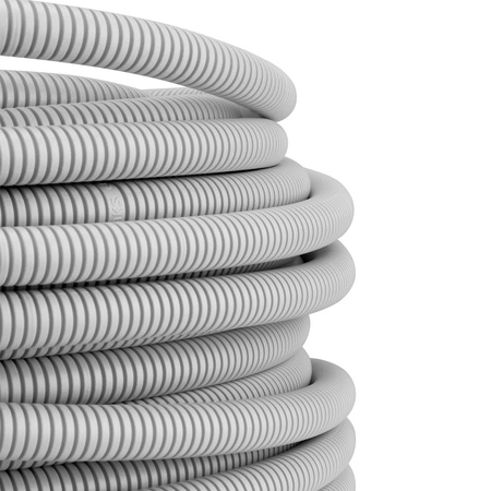 Vlnitá trubka RKGL 25mm 320N trubka s dálkovým ovládáním pro ochranu kabelu 25m šedá AKS ZIELONKA