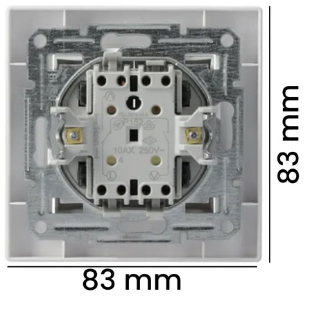 Roletový spínač s rámečkem. dvojitý Asfora. bílý
