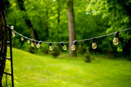 Venkovní řetěz 10m, 10x E27 Žárovky 1.3W 2200K NARCI LUMILED