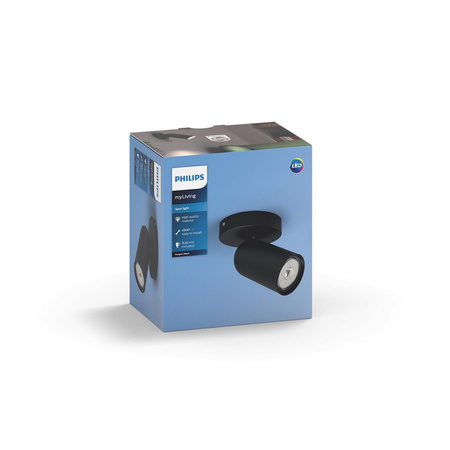 Stropní svítidlo LED PONGEE GU10 GU10 Reflektor pohyblivé svítidlo černé PHILIPS