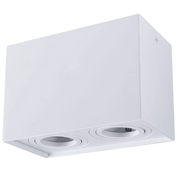 Přisazené stropní svítidlo Hadar Q2 2xGU10. pohyblivé. obdélníkové. bílé