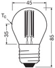 LED žárovka P45 Ball E27 3,8W = 60W 806lm 2700K Warm 320° 213lm/W CLASSIC ENERGETIC EFFICIENCY Osram