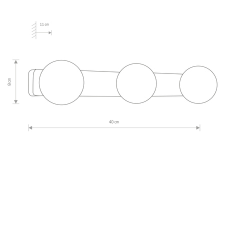 BRAZOS 6951 Nowodvorski Stříbrná nástěnná lampa 3xG9 nástěnné svítidlo Skleněné stínidlo ocel + sklo Minimalist