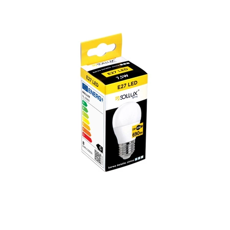 LED žárovka E27 Ball 8W 690lm 4000K Neutral Sollux