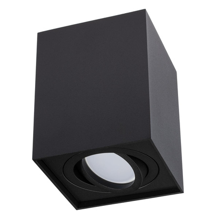 Povrchové Halogenové svítidlo GU10, SPOT TUBA 115mm Nastavitelná Čtvercová Černá AMAT-L LUMILED