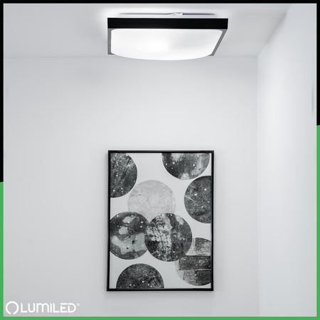 LED stropní plafon 2x E27 DUALIO Square IP44 30cm LUMILED
