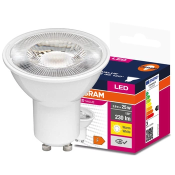 LED žárovka GU10 2.8W = 25W 230lm 2700K Teplá bílá 120° OSRAM Hodnota