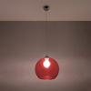 LED závěsné stropní svítidlo BALL E27 Overhang Round Red SOLLUX