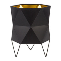 SIRO BLACK Černá a zlatá moderní geometrická lampa E27 3052 TK Lighting Stolní lampa na noční stolek