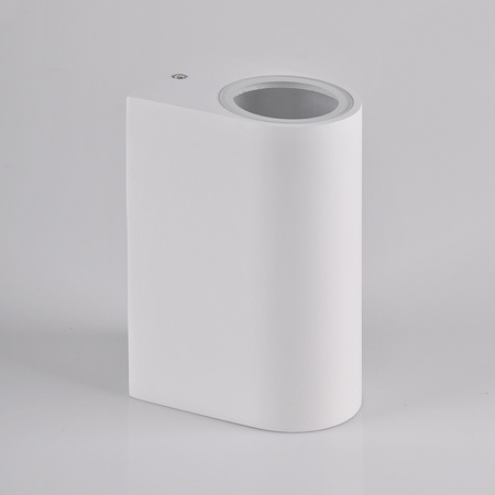 Venkovní nástěnné svítidlo shora dolů s LED 2x GU10 BOSTON GOLDLUX (Polux) ALUMINIUM White oválné