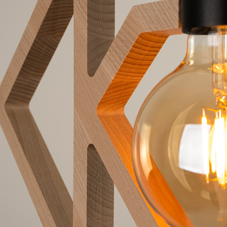 Stropní závěsné svítidlo E27 Přírodní dřevo CARO Peach Puff SL.1757 Sollux