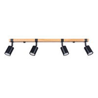FAGER 4L 4xGU10 Spotlight Moving Black Skandinávské stropní svítidlo SOLLUX