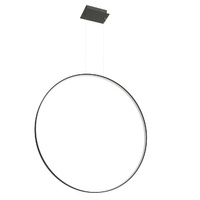 LED závěsné stropní svítidlo RIO 70W 4000K Overhang Circular 110cm Black SOLLUX