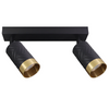 Nástěnné a stropní bodové svítidlo 2x GU10 černé zlato ARRAS Sanico Goldlux