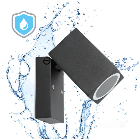 Zahradní venkovní nástěnné svítidlo GU10 IP44 Black Quazar Kobi