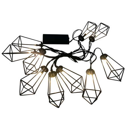 LED baterie zahradní girlanda 2.1m 2xAA ALBORG Black GOLDLUX (Polux)