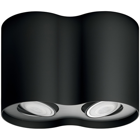 Stropní svítidlo LED Spot Pillar Black 2x4,2W CCT PHILIPS HUE Bluetooth Zigbee + stmívač