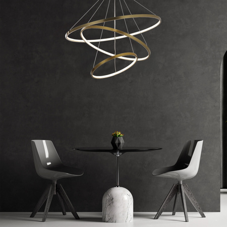 Stropní závěsné svítidlo LED 60W 8000lm 4000K neutrální 120° zlatá LEA Sanico Goldlux