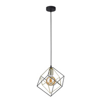 ALAMBRE Závěsné stropní svítidlo černé a zlaté geometrické E27 2777 TK Lighting