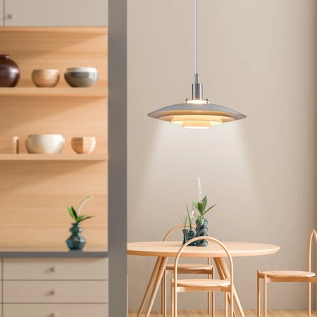 Stropní závěsné svítidlo E27 White Chrome Taylor Sanico Goldlux