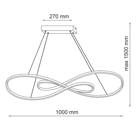 LED závěsné stropní svítidlo závěsné 50W 7800lm 4000K neutrální zlatá Zumba Sanico Goldlux