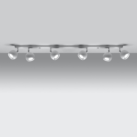Svítidlo pro povrchovou montáž OCULARE 6L 6xGU10 Reflektor Halogenový pohyblivý pásek Minimalistická bílá SOLLUX