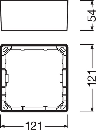 Rám pro povrchovou montáž svítidel DOWNLIGHT Slim SQ105 LEDVANCE
