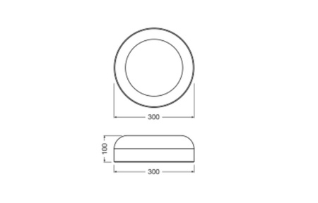 Plafond LED stropní svítidlo 12W 400lm 3000K teplá hnědá 30cm Dekor Ledvance