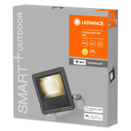 Reflektor LED 50W 4250lm 3000K Stmívatelný IP65 Černá LEDVANCE Smart+ WiFi Flood