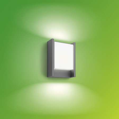 Zahradní nástěnná LED lampa ARBOUR 3,8W 2700K Warm IP44 Anthracite PHILIPS
