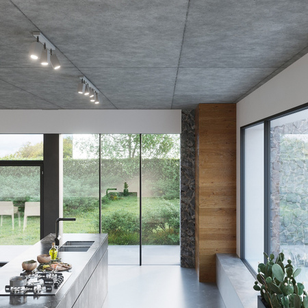 MERIDA stropní svítidlo 4xGU10 Reflektor Halogenové svítidlo Moving 80cm Grey SOLLUX