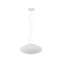 Závěsné stropní svítidlo GALA Skleněné stínidlo bílé moderní 4xE27 911 TK Lighting