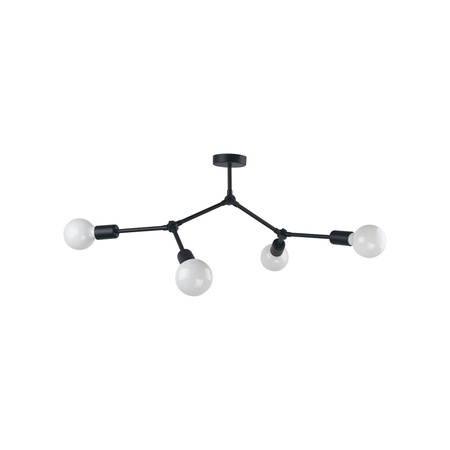 Stropní svítidlo TWIG 9140 Nowodvorski Black 4xE27 Loft Steel Lustr