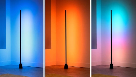 LED herní stojací lampa RGBIC Gradient 135cm podlahové světlo Smart SMART WiFi Bluetooth App WiZ