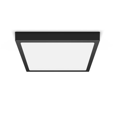 Plafond Panel LED Stropní svítidlo pro povrchovou montáž MAGNEOS 20W 2700K 28cm Black Downlight Square PHILIPS
