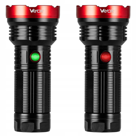 Taktická svítilna LED Pro nabíjecí svítilna USB-C 20W 2000lm IPX5 VAYOX