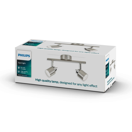 Stropní svítidlo MERANTI 2x GU10 Nástěnný reflektor Pohyblivý Satin PHILIPS