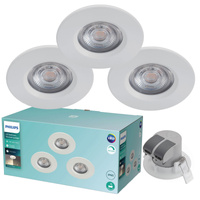 3x LED DIVE 5W 2700K 350lm IP65 Kulaté bílé stmívatelné halogenové svítidlo PHILIPS