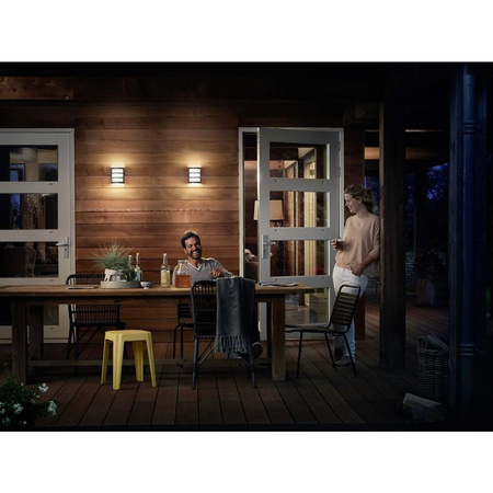 PYTHON 3,8W 2700K teplá IP44 Stříbrná nástěnná lampa PHILIPS LED pro zahradu