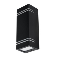 Zahradní lampa NELA Elevační nástěnná lampa 2xGU10 IP44 Horní Spodní Černá