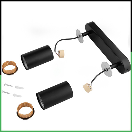 Reflektorové stropní svítidlo SPOT TUBA GU10 černé ELIGIS LUMILED