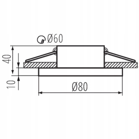 Halogenová bodová LED GU5.3 GU10 Round Black IP44 Flini Kanlux pro zápustnou montáž